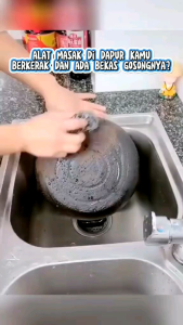 Pembersih Kerak Panci Wajan Hitam Gosong Paling Ampuh Serbaguna Terbaru