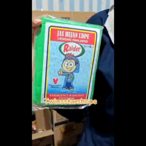 Jas Hujan Plastik LDPE Ponco / Atasan Baju Saja Merk Raider Warna Random Harga Satuan