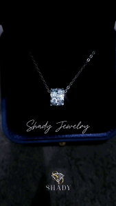 [ส่งฟรี] M004 สร้อยคอเงิน 925 แท้ ประดับเพชร 0.1CTx16 Moissanite พร้อมใบรับประกัน GRAและแพ็คเกจจาก Shady Jewelry