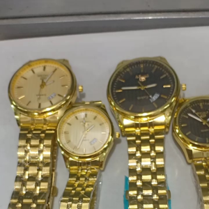 Jam Tangan Rantai Kuning Terbaru - Jam Tangan Pria. Dan Wanita Rantai Terbaru - Jam Tangan Tanggal Aktif - Free Batrai Cadangan - Bisa Bayar Ditempat (COD)