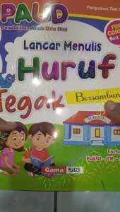 Buku PAUD Lancar menulis huruf tegak bersambung (21×27cm)A4
