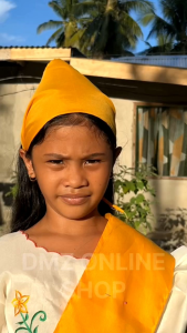 KIMONA AT SAYA BUWAN NG WIKA FOR KIDS (YELLOW)
