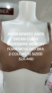 AVON BRA ANITA DREAM CURVE UNDERWIRE MEMORY FOAM MOULDED BRA 32a 32b 34a 34b 36a 36b 38a 38b 38c 40b 40c 42b 42c 44d