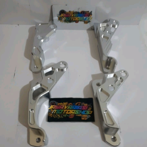 BREKET KALIPER BIGPOT KIRI 4PISTON 4P FULL CNC DISC 220MM & 260MM PNP MATIC HONDA BEAT/ VARIO 110/ VARIO 125 / VARIO 150 / VARIO 160 / SCOOPY / GENIO / SPACY. ( PCX 150/ PCX 160 )