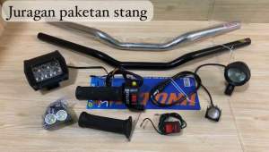 Paketan stang Rzr+gas spontan 2tombol+lampu tembak led=Gratis saklar