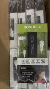 [100% ORIGINAL & JERNIH] sondell hi-fi wired headphone / earphone / headset / handsfree legendary melodious sound / suara sondell SDL - 207 stereo / music / msusik dynamic / dinamis bass mic universal cable / kabel putih / white 1.2 m