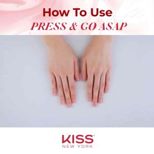 Kiss New York Press And Go Fake Nails Acrylic Nails Gossip Beige No need Glue