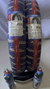 EUROGRIP TIRE BEE SPORTS 70/90/17/80/90/17 TUBELESS TIRE WITH SEALANT AND TIRE VALVE