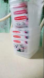 Happyware 3pcs 1.6 Liters Sunnyware Kliptop Food Canister Storage Organizer