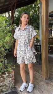 ชุดเซต เสื้อเชิ้ตแขนสั้น ขาสั้น