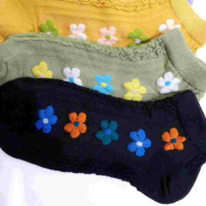 เซ็ตถุงเท้าหุ้มข้อ ลายดอกไม้ เซ็ต 6 คู่ 🧦🌼🌸🏵