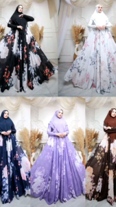 (9) ELDEENA DELOVA Baju Gamis syari wanita Delova Series by Rhyn Syari. Nazra Sha