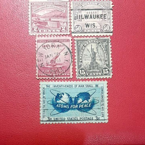 Prangko USA Kuno Jadul 5 Pcs Campur USED