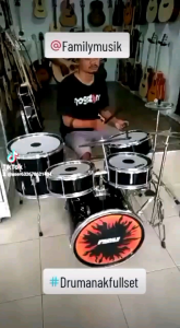 Drum anak full set+sablon nama anak