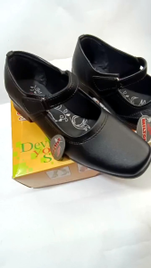 Sepatu Pantofel Hak Wanita Paskibra Kantor Sekolah Kerja Milton LDR Heels Wedges Hitam Tinggi 3 cm