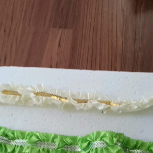 (1 meter)Lace Renda Decorative Ribbon (2 Inch) Sequined Trim for Gift Wrapping Tray Decoration and Decoration