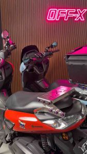 TopMotor OFF-X Premium Chrome Stainless Steel Adjustable Monorack For Motor Box Rack Lipat Petak Y15 Yamaha LC V2-V8 Motor Box Belakang