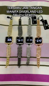 COD-JAM TANGAN WANITA EDISI TERBARU / JAM TANGAN WANITA TOUCH SCREEN / JAM TANGAN WANITA ORIGINAL / JAM TANGAN WANITA DIVERLAND DIGITAL LED TOUCH SCREEN / RANTAI STAINLESS STEEL FULL DIAMOND