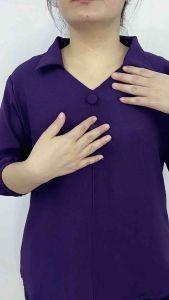 LVL - Blouse Polos Debby Atasan Wanita Lengan 7/8 Blus Cewek Jumbo Bigsize Model Baru Shirt Kemeja Size L XXL dan 3XL