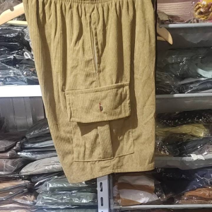 Corduroy cargo shorts fit from 26 to 36 inches