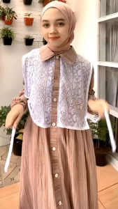 MIDI vest brukat kringkel Yona