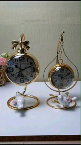 Jam Meja Gold Aesthetic Mewah Home Decor