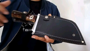 Pisau Dapur/Chef Pencacah Lokal Fulltang/Anti Copot Sarung Kalep