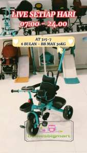 Sepeda Anak Roda 3 Tiga Tricycle Aviator AT 315 7 Dorongan By PACIFIC