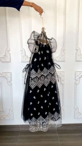 Tiara Outer Vest Long Brukat Tangan Pendek - Outer Brukat Mewah Terlaris