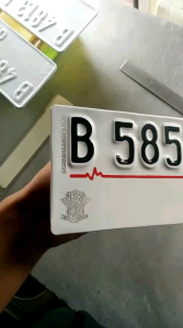 PLAT NOMOR MOTOR BAUT TANAM CUSTOM SUDAH ADA LOGO