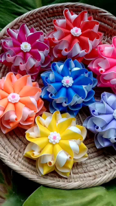 เหรียญโปรยทาน 🌸💮 ดอกธนาวดี 🌺🌼 งานตัวเปล่า ลูกค้านำไปใส่เหรียญเอง สินค้าขายเป็นชุด (1ชุด/10ดอก)