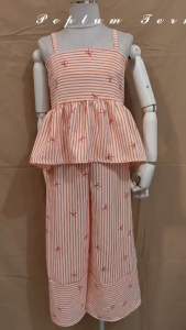 Terno Pants For Kids Girl Denim Baggy High waist Pants for Girls 5to7 years old