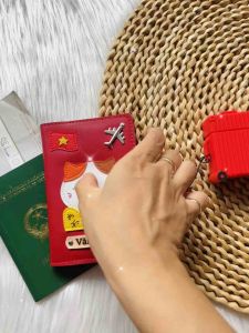 (Chat chốt tên) vỏ hộ chiếu mèo chiêu tài-bao hộ chiếu mèo thần tài -bọc hộ chiếu - passport cover neko