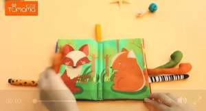 TUMAMA หนังสือผ้ามีหางสัตว์ เข้าเอาปาก มีเสียง หนังสือผ้ารูปสัตว์ เสริมพัฒนาการ ซักทำความสะอาดได้ ปลอดภัยต่อเด็ก