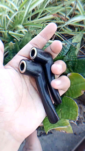 Pipa Cangklong Kayu Kelor Hitam Minimalis A613