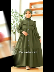 Gamis anak perempuan terbaru 1-10 tahun Bahan Itycrep warna|gamis lucu|gamis viral terbaru