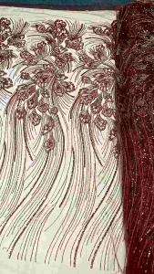 Bahan Kebaya tille  payet  terbaru mewah dan elegan (harga 050 meter)