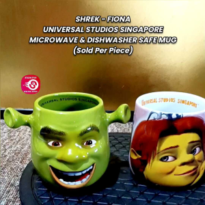 SHREK - FIONA UNIVERSAL STUDIOS SINGAPORE MICROWAVABLE MUG • SOLD PER PIECE • JAPAN SURPLUS
