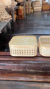 กล่อง สานจากหวายแท้ ชะลอม กล่องของขวัญ