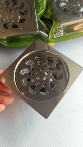 ตะแกรงน้ำทิ้งสแตนเลสกันกลิ่น หน้า 4" AS-70 ใช้ติดตั้งท่อระบายน้ำ ติดตั้งง่าย สวยงาม เงางาม