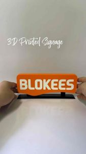 3D Printed Blokees Signage