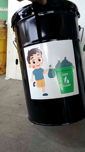 Tong Sampah Bakar Tempat Sampah Pakai Roda Tong Asli 25ltr/20Kg