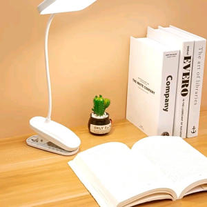 Led clip-on reading lamp usb rechargeable desk lamp table light stand 3 level eye protection lamp