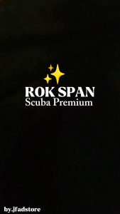 Rok span hitam bahan scuba premium ukuran Jumbo