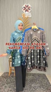 Tunik Jumputan Elegan Modis Batik Etnik Palembang Series NURA Vintage