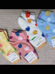 [Bundle of 4] Colourful Heart Shapes Trendy Korean Fashion Thick Quality Pure Cotton Ankle Comfortable Socks