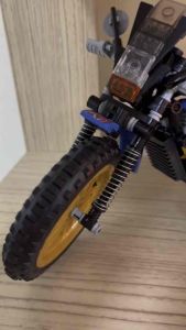 LEGO ZHEGAO Technic Blue Motorcycle Building Blocks Science And Technology