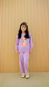 Setelah Anak Perempuan Barbie Minekids. ID Oneset Remaja Cewek Lengan Panjang Setelan Piyama Anak