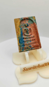 C065 พระสมเด็จ วัดระฆัง พิมพ์ใหญ่ เนื้อเบญจรงค์ หลังพระราชลัญจกร ร.4 ขนาด 2.5x4.0 cm