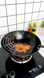 SH1043 Stainless Steel Kitchenware Filter Strainer Oil-Frying Spoon With Clip/Penapis Minyak{1Pcs}